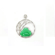 Load image into Gallery viewer, Laughing Buddha Jadeite Diamond Pendant丨笑看人生佛翡翠鑲鑽吊墜
