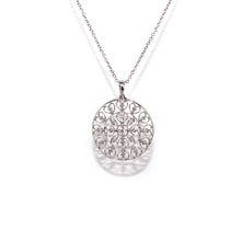 Load image into Gallery viewer, 18K White Gold Heart-shaped Cutout Diamond Pendant (Necklace Not Included) 18K金心形花紋鏤空配鑽石吊墜（不含鏈）
